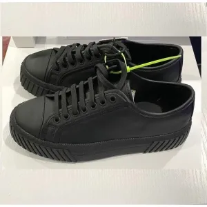 ZARA‎ Men's Black LEATHER RUBBER SOLES Lace-Up Sneaker 40