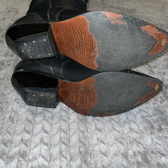 Zodiac Rose Leather Slouch Boots.  Size 8.5.  Vintage. Insulated.