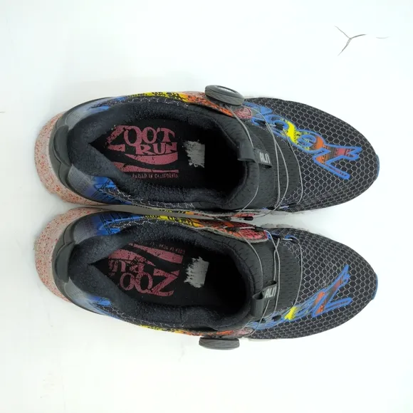 Zoot Run Ali'i Flying Hawaiian Unisex Running Shoes Men's 9.5 Black Rainbow